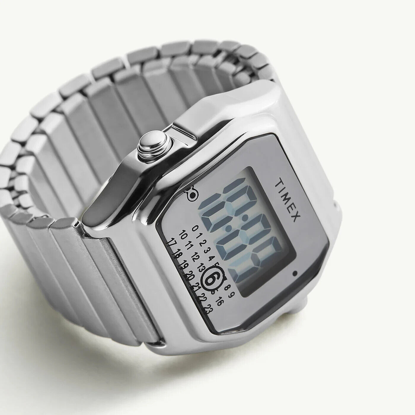 Timex x MM6 Maison Margiela Ring Digital Watch Stainless Steel / Authentic Timex x MM6 Maison Margiela Ring Digital Watch Stainless Steel / Authentic