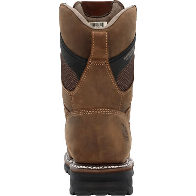 Pre-owned Georgia Boot Ltx Logger 9" Composite Toe 400g Insulated Waterproof Work Boot In Brown