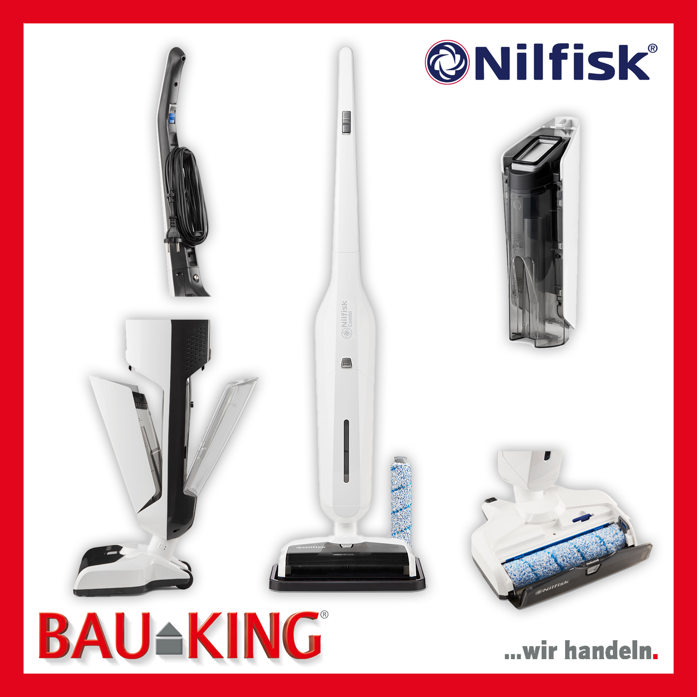 Nilfisk COMBI Washer Wischmaschine Hartbodenreiniger Sauger Staub Wischer 3in1