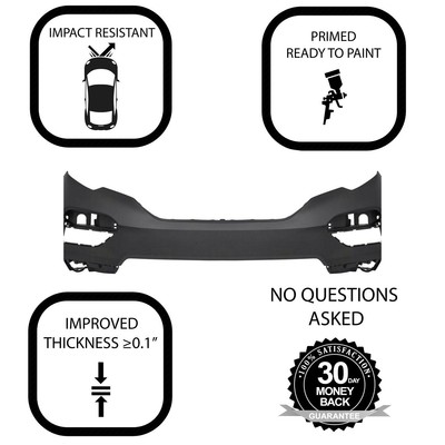 Front Upper Bumper Cover for 2016-2018 Honda Pilot Elite EX EX-L LX Touring