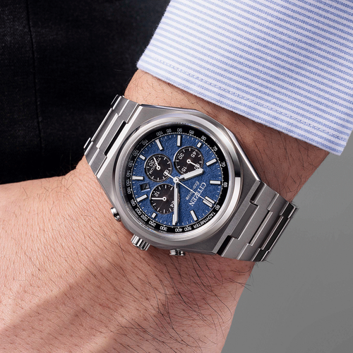 Pre-owned Citizen Silver Mens Chronograph Watch Ca4610-85l