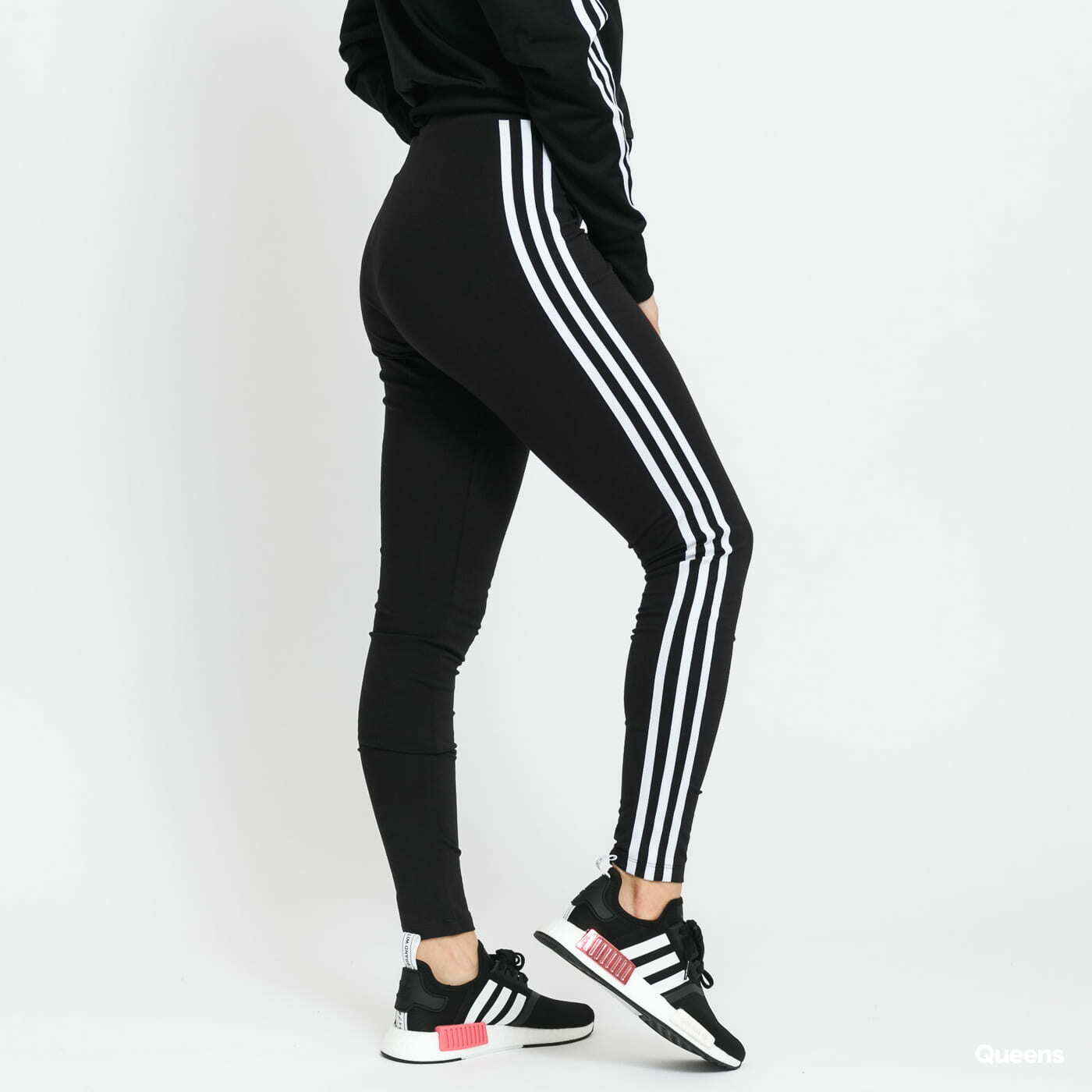 ADIDAS WOMEN ORIGINALS ADICOLOR CLASSICS 3-STRIPES GYM RUNNING LEGGINGS  BLACK | eBay UK