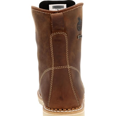 Pre-owned Georgia Boot Wedge Waterproof Work Boot In Brown