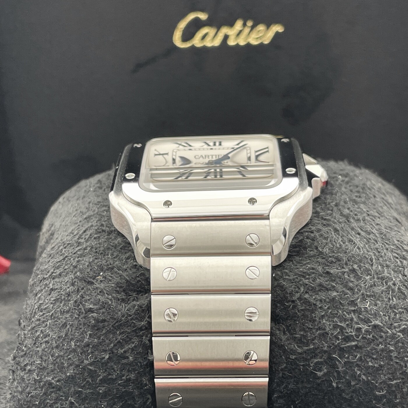 Pre-owned Cartier ⌚ Santos De  Wssa0018 Stainless Steel White Large Complete 2023 ⌚