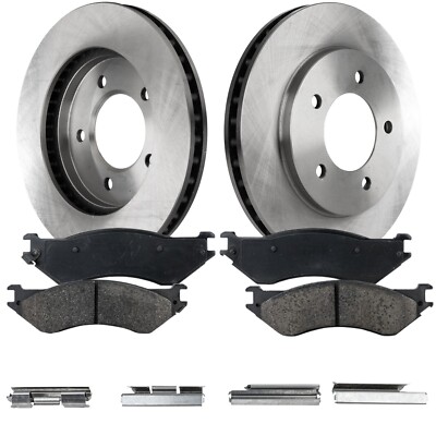 Front Brake Disc Rotors and Pads Kit Ford Expedition Lincoln Navigator 98-00 4WD