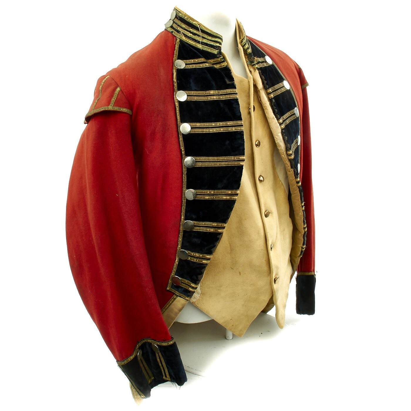 Pre-owned Uniform Men Red First Company Governor Foot Guard  Coat Hartford Ct Formed