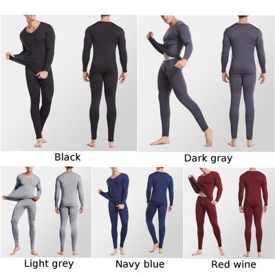 Herren Thermo Lange Unterhose Top Unten Unterwäsche Hose TShirt Satz Voll Hülse