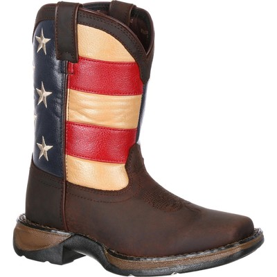 

Ботинки в стиле вестерн Lil Rebel от Durango Big Kids с флагом, Brown and union flag, DBT0160