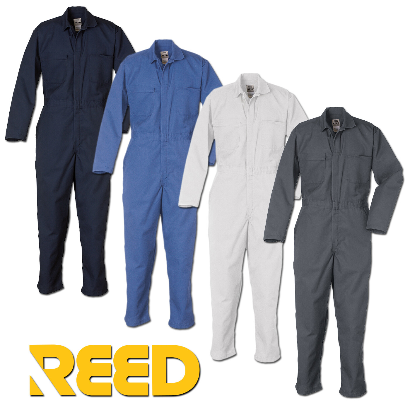 Unlined Industrial Work Coveralls 2 Pocket Polyblend Uniform