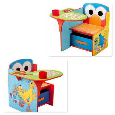 sesame street desk & chair with storage bin