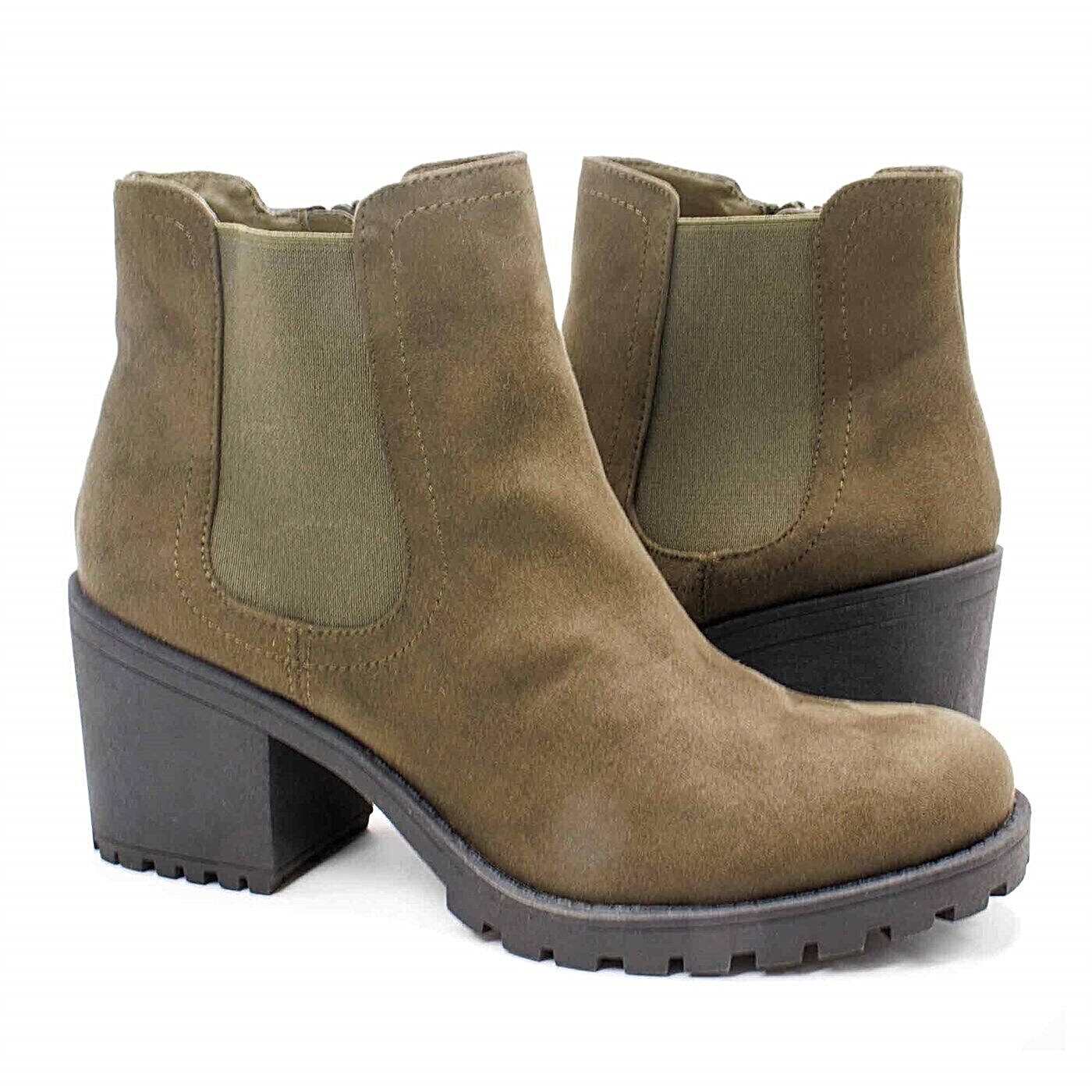 Women's Sun + Stone Morghan Faux Suede Block Heel Boots | eBay