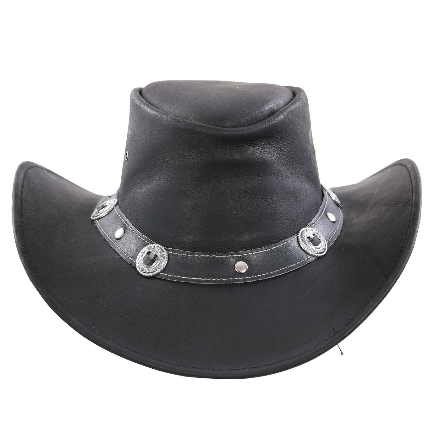 AUSTRALIA Cowboy Westernhut Leder SHERIFF für Herren Damen Black
