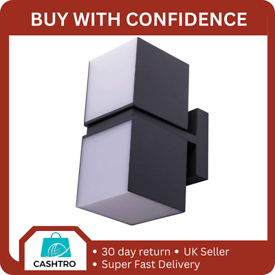 Lutec Cuba IP54 Twin LED 23w Wall light Anthracite Grey | 5193801118