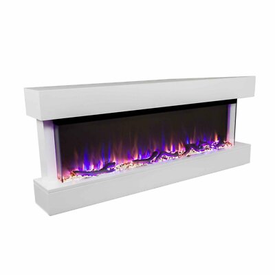 Touchstone Chesmont 50  Wall Mount Electric Fireplace- White
