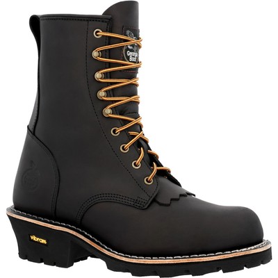 Pre-owned Georgia Boot Men's Forestry Logger Work Boot In Black