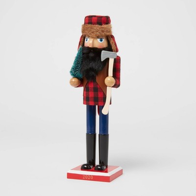2020 Lumberjack Nutcracker Wood Christmas Holiday 14'' Wooden