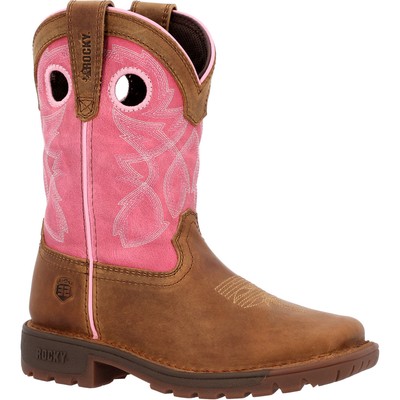 

Ботинки Rocky Kids Legacy 32 без застежек в стиле вестерн, Brown and pink, RKW0387C