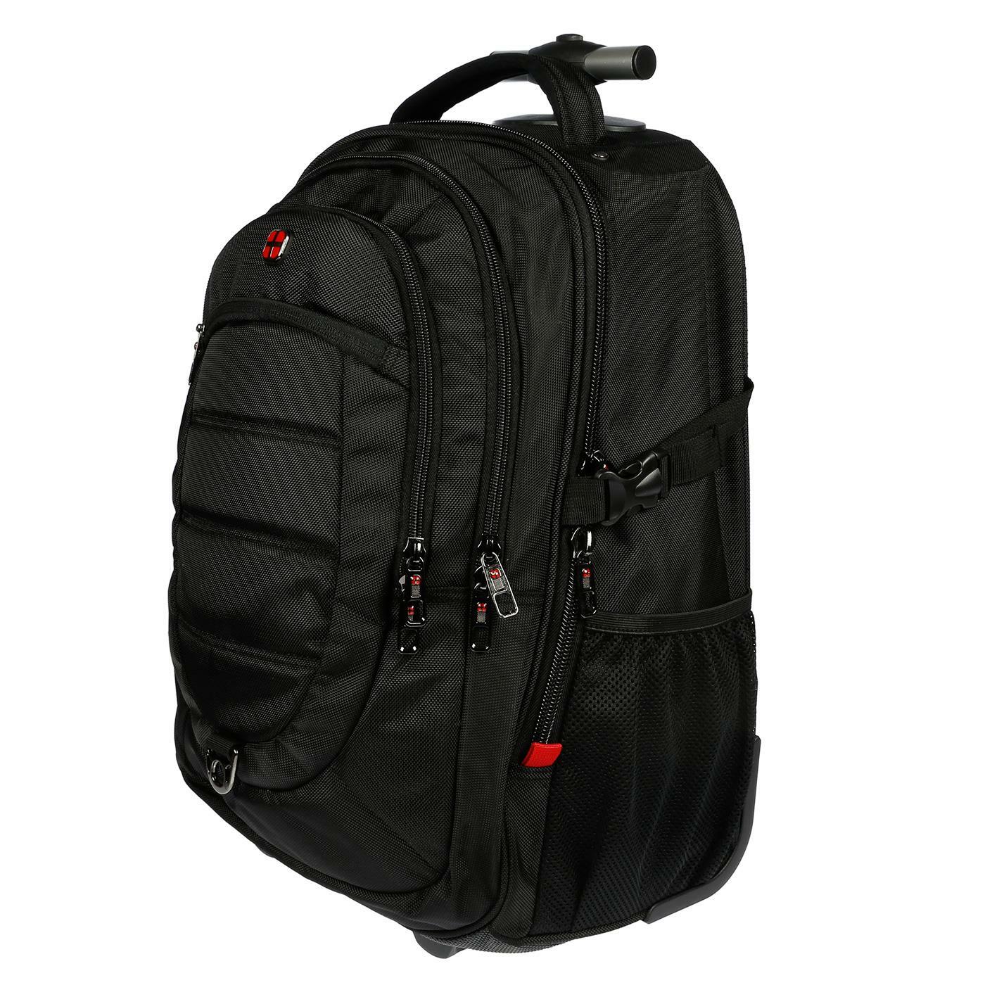 Business Trolley Koffer Laptoptrolley Pilotentrolley Notebookfach Schwarz Tasche