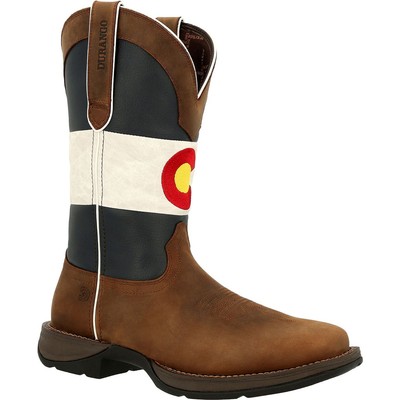 

Ботинки Rebel by Durango Colorado Flag в стиле вестерн, Bark brown and colorado flag, DDB0346