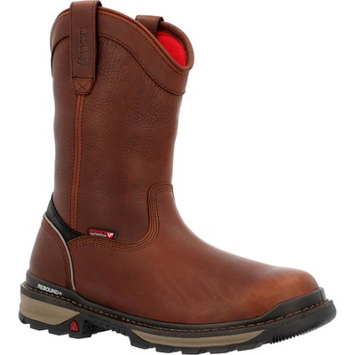 

Водонепроницаемые рабочие ботинки без застежек Rocky Rams Horn, Dark brown, RKK0387