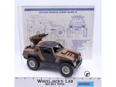 Vamp Mark II Attack Jeep 100% Complete GI Joe 1984 Hasbro Action Figure Vehicle