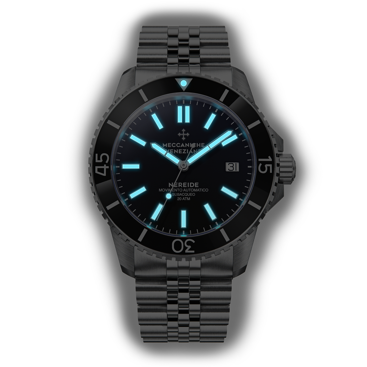 Pre-owned Meccaniche Veneziane Nereide 42mm Diver Watch 1302009j - Dealer & Warranty