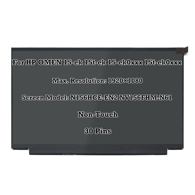 15.6'' 72% NTSC FHD IPS LCD Screen for HP OMEN 15-ek 15t-ek 15-ek0xxx 15t-ek0xxx