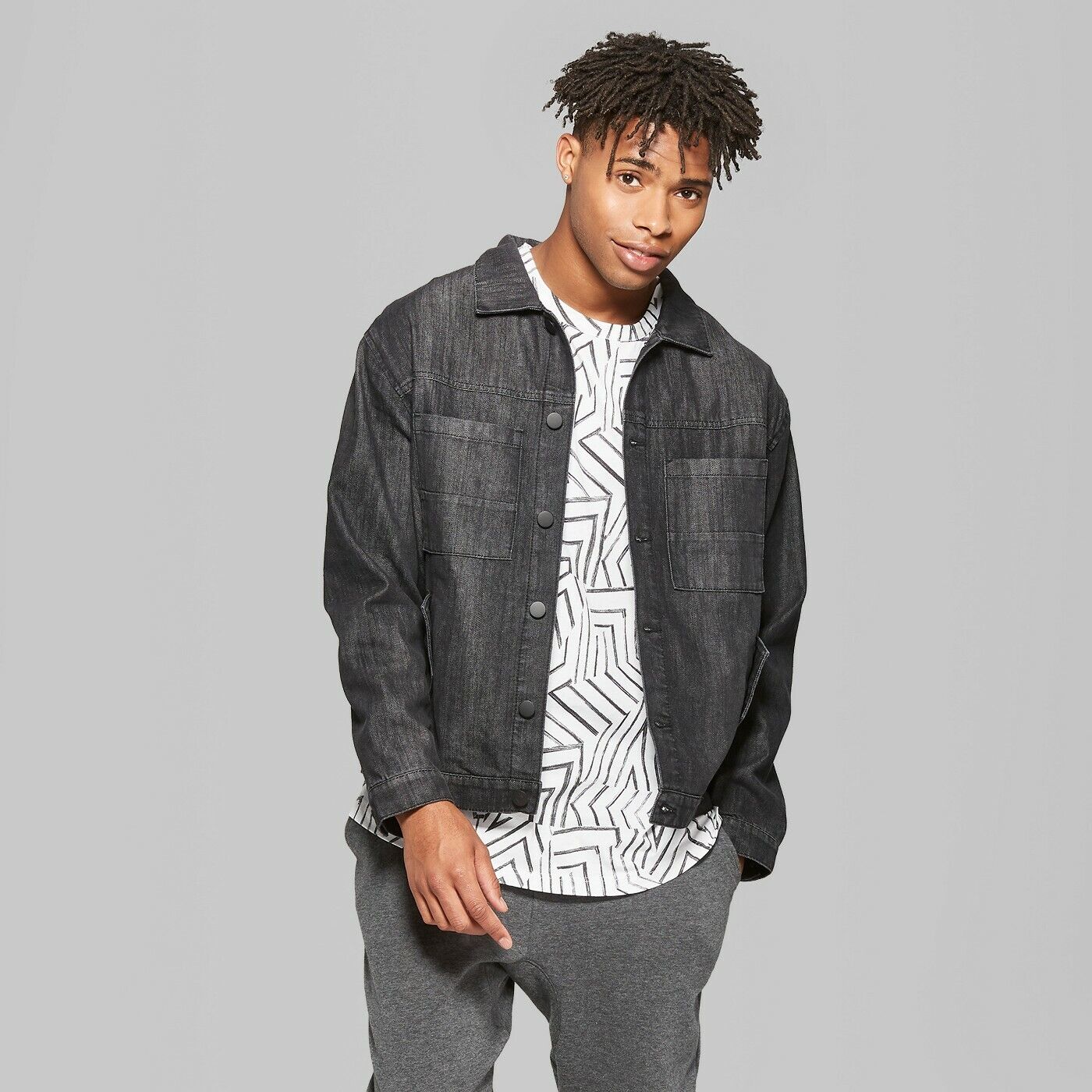 NEW Men's Oversized Denim Trucker Jacket - Original Use NEW Men's Oversized Denim Trucker Jacket - Original Use