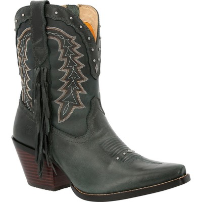 

Женские винтажные бирюзовые ботинки Crush by Durango в стиле вестерн, Saddle brown and demin blue, DRD0431