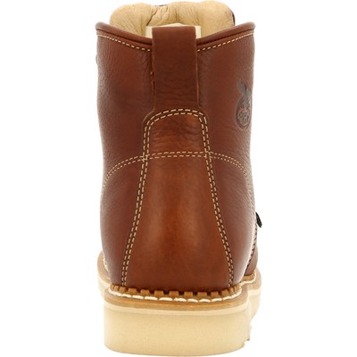 Pre-owned Georgia Boot Wedge Toe Work Boot In Brown