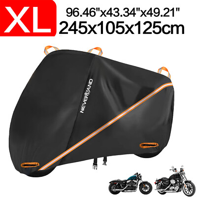 Motorcycle Cover XXXL Waterproof Heavy Duty for Winter Outside Storage Snow Rain