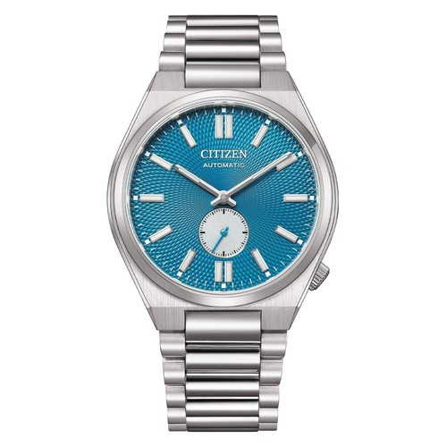 Pre-owned Citizen Automatic Tsuyosa Watch Nk5010-51l Sapphire Silver Tone Teal Dial