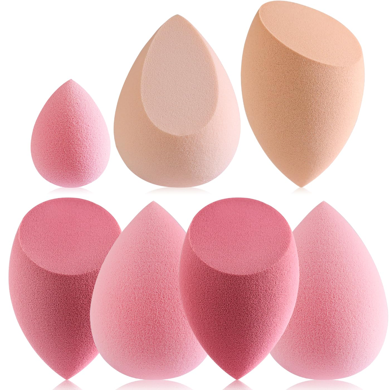 Makeup Sponge Set, Blender Beauty Sponges 7 Pcs for Liquid, Cream, and Powder, M