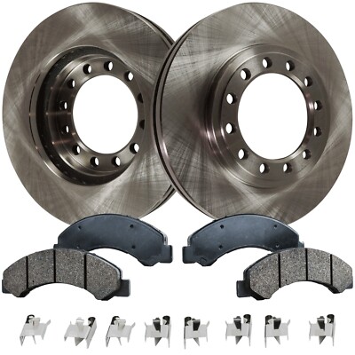 Front Brake Disc Rotors and Pads Kit for Chevy Isuzu NPR W3500 Tiltmaster GMC