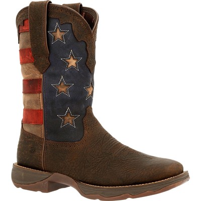 

Женские винтажные ботинки в стиле вестерн с флагом Lady Rebel by Durango, Dark brown and vintage flag, DRD0409