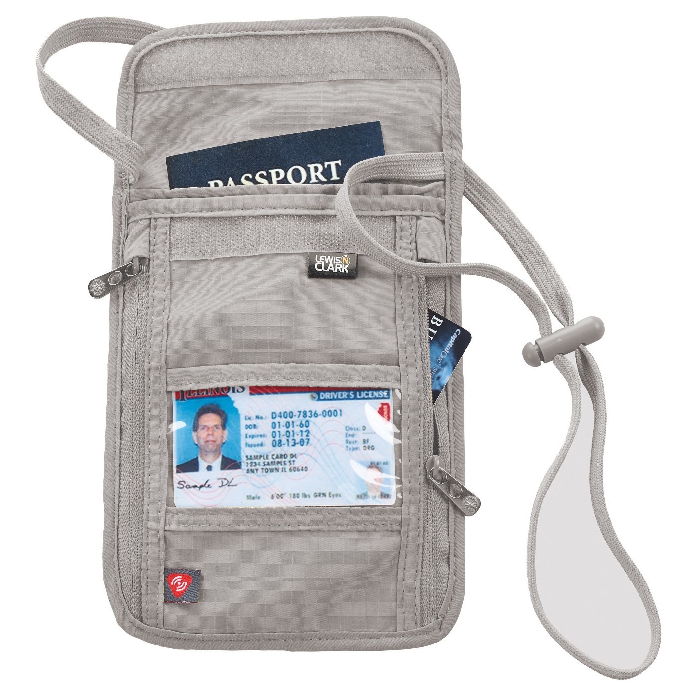 Lewis N. Clark RFID-Blocking Neck Stash - Tan