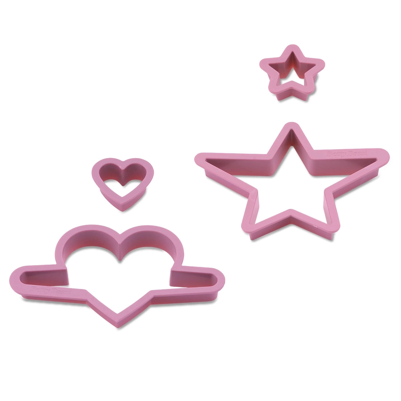 BETTY BOSSI Keks-Ausstecher Herz und Stern – Set Kunststoff Lila NEU - Bild 1 von 5