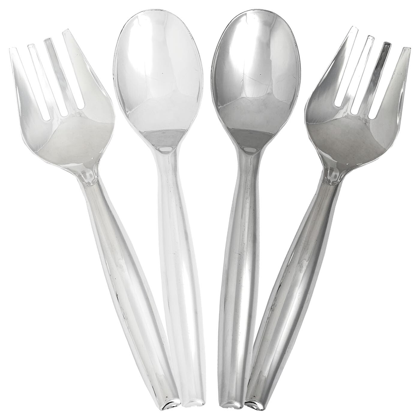 150 PCS Large Utensils Disposable Plastic Heavy Duty Serving Spoons or