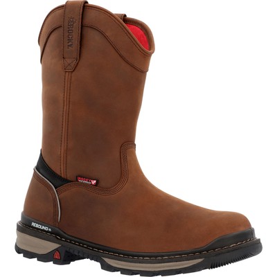 

Водонепроницаемые рабочие ботинки без застежек Rocky Rams Horn, Dark brown, RKK0398