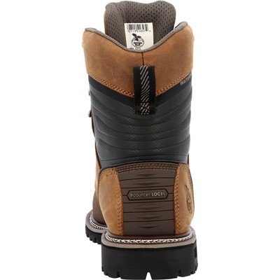 Pre-owned Georgia Boot Men's Brute Composite Toe Met Guard Waterproof Work Boot In Brown