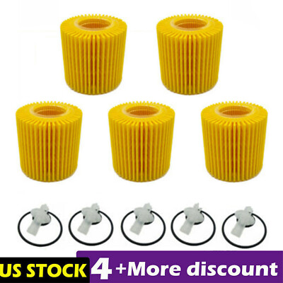 5Pcs OIL FILTER 04152-YZZA6 For Toyota Corolla Prius Prius V C-HR Scion xD 1.8L