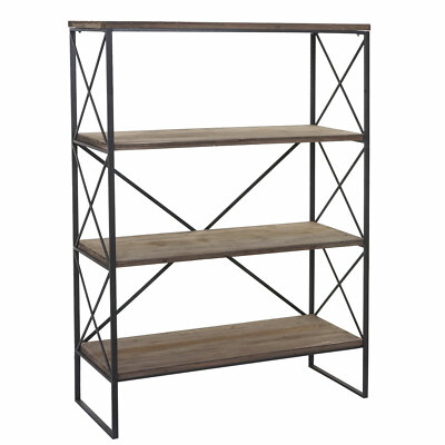 Industriedesign Echtholz 60x55x12cm Hängeregal Regal Wandregal HWC-A80