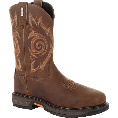 

Ботинки Georgia Boot Carbo-Tec LT Steel Toe Водонепроницаемые рабочие ботинки без застежки, Brown, GB00264