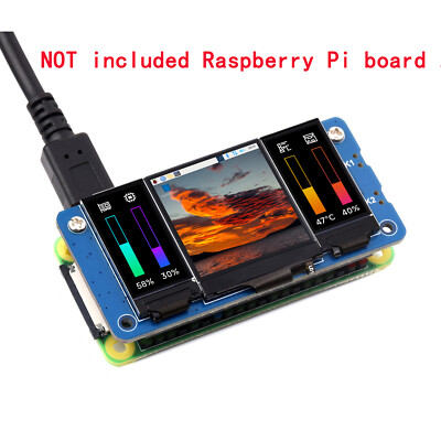 Triple LCD HAT 1.3  Display Dual 0.96  Screen for Raspberry Pi Zero 2 W 3 4 B 5