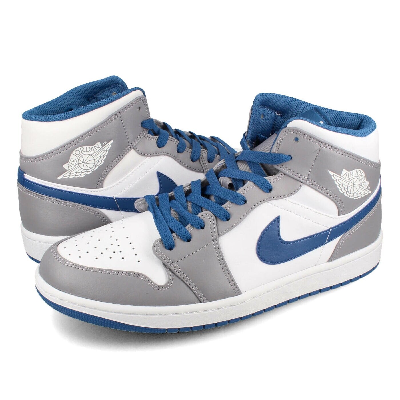シューズ(男性用) Nike Air Jordan 1Mid White Diffused Blue JORDAN Air 1 Mid BQ6472 140 - Shiekh