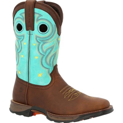 

Женские непромокаемые ботинки в стиле вестерн Durango Maverick, Peanut brown electric blue, DRD0419