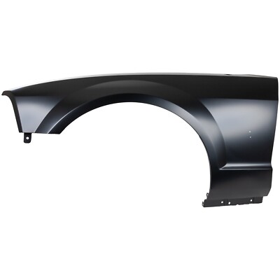 Fender For 2005-2009 Ford Mustang Front Driver Primed Steel with Molding Holes