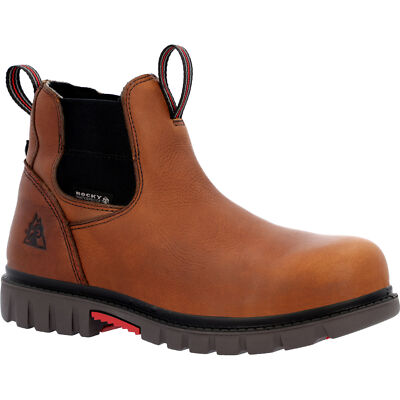 

Водонепроницаемые рабочие ботинки челси с композитным носком Rocky Worksmart, Brown, RKK0400