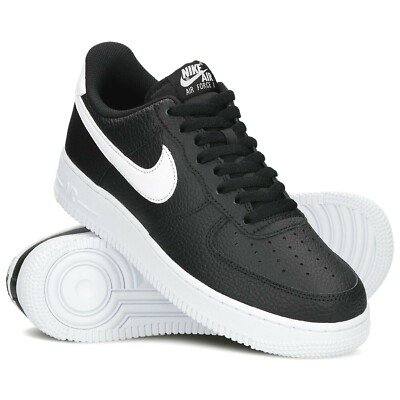 nike air force black and white mens