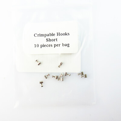 Dental Orthodontic Crimpable Hooks Sliding/Spiral Cross/Double Tube S/M/L 10pcs